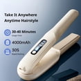 thumbnail image 6 of Cordless Hair Straightener Brush – 4000mAh Rechargeable Travel Flat Iron, 4 Heat Settings 140-200°C, Ceramic Anti-Scald Styler for Women & Men, Type-C Fast Charging, Portable Mini Hair Tool, 6 of 10