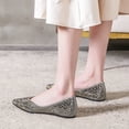 thumbnail image 5 of Women's Pointed Toe Flats, Rhinestone Detail, Comfortable Slip-on, 5 of 17