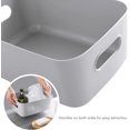 thumbnail image 4 of Casewin Plastic Storage Baskets 4 Pack, Small Pantry Baskets for Organizing, Organizer Basket Bins for Shelves, Organizer and Storage for Bathroom, Bedrooms, Kitchens (Gray), 4 of 6