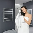 thumbnail image 4 of Charles Series 6-Bar Wall Mounted Electric Bathroom Warmer Rack in Polished Chrome Finish Stainless Steel, 4 of 10