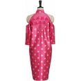 thumbnail image 4 of Movie Pretty in Pink Andie Cloth Women Girls 80s Pink Cold Shoulder Polka Dot Dress, 4 of 9