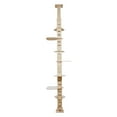 thumbnail image 4 of Pefilos Adjustable (98-114)" Cat Trees Towers for Large Cats, Multi-Level Floor to Ceiling Cat Condo, Height Kitty Climbing Activity Center for Indoor Cats, Beige, 4 of 12
