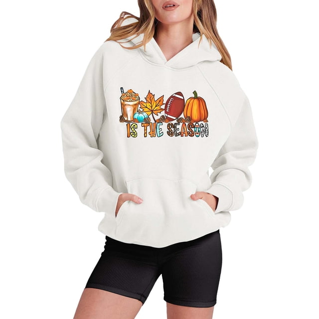 Chandail à Capuche Imprimé Halloween pour Femmes Manches Longues Chandail Décontracté Confortable Chaud Mode Automne