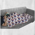 thumbnail image 6 of 4th of July Soft Flannel Fleece Throw Blanket, Pattern American Flags in the Heart Shape Love of Nation, Cozy Plush for Indoor and Outdoor Use, 70" x 90", Red White and Navy Blue, by Ambesonne, 6 of 6
