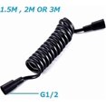 thumbnail image 4 of Shower hose, shower spring hose, flexible retractable hose for shower head, toilet bidet shower water pipe (gray, 300cm) 300cm gray, 4 of 4