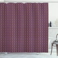 thumbnail image 1 of Abstract Shower Curtain, Continuing Pattern of Round Elements Retro Ornamental Details, Fabric Bathroom Set with Hooks, 69W X 70L Inches, Plum Salmon and Pale Coffee, by Ambesonne, 1 of 3