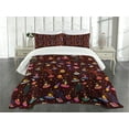 thumbnail image 3 of Ambesonne Space Quilted Bedspread Set 3 Pcs, Alien Planets and UFOs, Queen Size, Multicolor, 3 of 5
