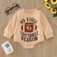 thumbnail image 2 of Utlike Baby Boys Bodysuits Print Football Autumn Long Sleeve Romper Bodydsuit Clothes Athletic Fit Onesies Daily Wear Size 6 Months-12 Months, 2 of 7