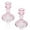 Pink, variant on ABCISI Nordic Crystal Glass Candle Holder,2PCS Decorative Candlestick Holder Pillar Candle Stand for Romantic Dinner Formal Events Wedding Party Table Centerpieces,Home Decoration,Diamond Amber Color