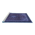 thumbnail image 2 of Ahgly Company Machine Washable Indoor Rectangle Medallion Blue Traditional Area Rugs, 3' x 5', 2 of 4