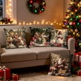 thumbnail image 6 of Christmas Pillow Set of 4, Festive Holiday Throw Pillows for Couch & Bed, Cozy Plush Decor with Santa, Reindeer, Snowman & Sleigh Designs, Ultimate Home Christmas Decorations for Living Room, 6 of 6