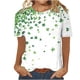 thumbnail image 1 of Camiseta de Manga Corta de Cuello Redondo Impresa Casual de la Moda de las Mujeres, Poliéster Ligero para el Uso Diario, 1 of 9