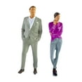 thumbnail image 3 of 2 figuras de resina para mujeres y hombres a escala 1:64, para manualidades y diseño DIY. Gris, 3 of 9