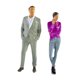 thumbnail image 4 of 2 piezas 1/64 figuras de mujeres y hombres paisaje Diorama jardín de hadas Micro paisaje Gris, 4 of 9