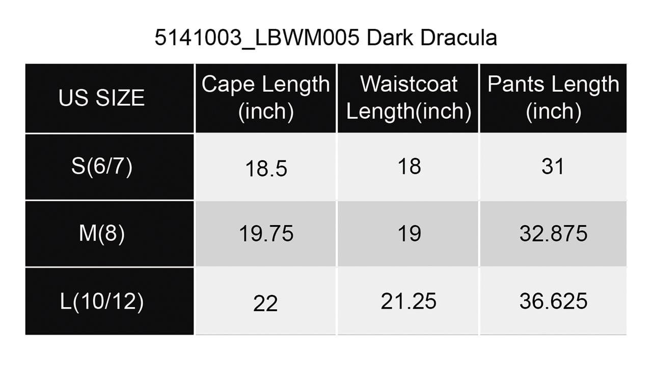 Dark Dracula Costume for Children, Boys, Medium (8), by Way to Celebrate