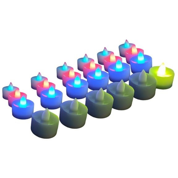 Dengmore 24pcs Christmas Lights Flameless Flickering Tea Lights Votive Candle Battery Operated LED Tealight Bulk Fake Candles for Halloween Christmas Wedding Party Decorations