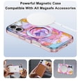 thumbnail image 2 of CASEFIV for iPhone 16 Plus Case,with Magnetic Invisible Ring Stand [Compatible with MagSafe],Full Body Rugged Slim Women Men Girl Shockproof Marble Pattern Design Case,Rose Gold, 2 of 8
