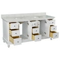 thumbnail image 7 of Bella 72" Double Bathroom Vanity with White Cabinet and Engineered Marble Top, 7 of 7