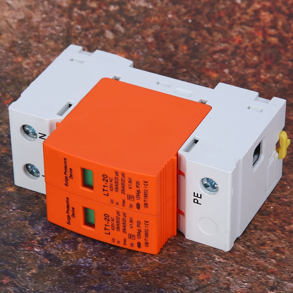 2P Surge Protection Device, 420V Surge Protector, Modular Appliances Orange Arc Module For
