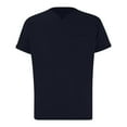 thumbnail image 4 of Prolriy Camisetas para hombre Primavera Verano Casual Cuello en V Sólido Manga Corta Camiseta Blusa Superior Camisas para hombre Azul 1 M, 4 of 8
