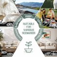 thumbnail image 6 of White Dandelion Outdoor Rug for Patio/Deck/Porch, Non-Slip Large Area Rug 6 x 9 Ft, Spring Flowers Botanical Vintage Black Indoor Outdoor Rugs Washable Area Rugs, Reversible Camping Rug Carpet Runner, 6 of 8