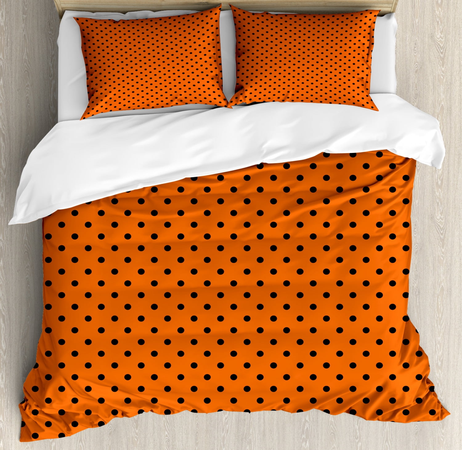 black and orange duvet set