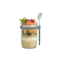 thumbnail image 3 of Brightware Dawn Overnight Oats Jars with Grey Lids and Spoons – 16 oz – Set of 3, 3 of 17