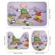 thumbnail image 3 of Doug-theme 4-Piece Shower Curtain Set with Rugs, Waterproof Bathroom Decor Set Includes Bath Mat, U-Shaped Rug, Toilet Lid Cover and Curtain with Hooks, 3 of 6