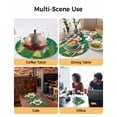 thumbnail image 2 of 13 Inch Round Placemats Set of 4, Green Christmas Tree Non Slip Heat Insulation PP Table Mats, Golden Xmas Tree Snowflake Winter Washable Place Mats for Kitchen Dining Party Table Decor, 2 of 7