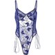 thumbnail image 2 of 2023 - Lencería sexy de encaje con bordado de flores y mariposas para mujer Azul CH Azul CH Xishao ropa, 2 of 2