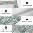thumbnail image 6 of Teal Pink Outdoor Rug for Patio/Deck/Porch, Non-Slip Large Area Rug 5 x 8 Ft, Vintage Floral Watercolor Boho Ethnic Indoor Outdoor Rugs Washable Area Rugs, Reversible Camping Rug Carpet Runner, 6 of 8