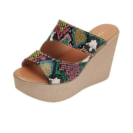 

BELLZELY Womens Shoes Sandals Clearance Fashion Women Ankle Strap Summer Slide Sandals Heeled Sandals Shoes