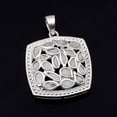 thumbnail image 2 of 1.00 CTW Natural Diamond Polki Square Mother's Day Gift Pendant 925 Sterling Silver, 2 of 5