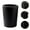 Black, variant on SkyAuks Trash Can, Round Plastic Wastebasket for Bathrooms, Laundry Room, Gray