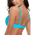 thumbnail image 5 of Ocean Blues Women's Plus Size Push Up Underwire Molded Cup Bikini Top, 5 of 6