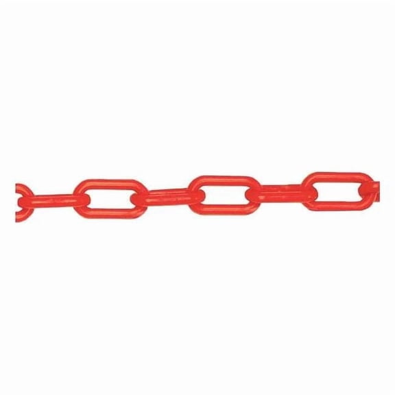 Manufacturer Varies Plastic Chain, Traffic Orange, 50 ft Length, Gloss 50013-50