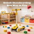 thumbnail image 4 of Ambifirner Kids Ride On 3-Wheel Scooter W/Buildable Blocks, Pu Flashing Wheels And Folding Kick Scooter,Thickened Custom Aluminum Tube,5-Position Height-Adjustable Handlebar For Kids Aged 3-9, 4 of 10