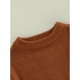 thumbnail image 5 of Gureui Toddler Infant Baby Boys Girls Casual Short Sleeve Sweater Fashion Solid Color Round Neck Pullover Knitwear, 5 of 9