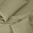 thumbnail image 5 of ROYALE LINENS 300 Thread Count 100% Long Staple Combed Cotton Sheet Set - 4 Piece Full Bed Sheets - 1 Fitted, 1 Flat, 2 Pillow Cases -Soft Cool & Crisp Sheet Set (Full, Sage Green), 5 of 10
