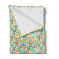 thumbnail image 2 of Alphabet Soft Flannel Fleece Throw Blanket, Learning English Themed Childish Irregular Colorful Letters in Squares, Cozy Plush for Indoor and Outdoor Use, 60" x 80", Multicolor, by Ambesonne, 2 of 5
