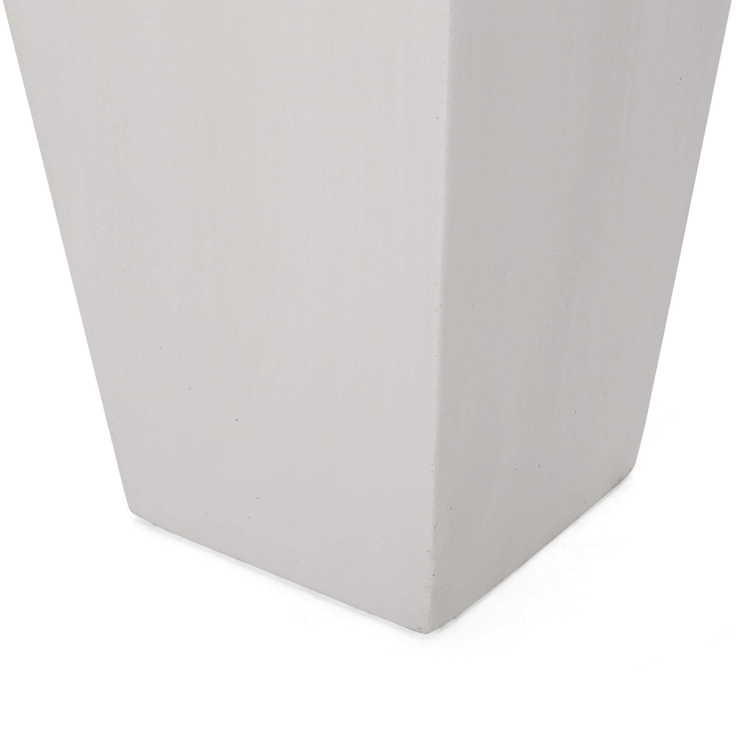 GDF Studio Fardeen Outdoor Modern Cast Stone Planter, White Medium