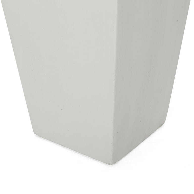 GDF Studio Fardeen Cast Stone Planter, White Medium photo 4