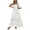 White, variant on Eawtki Women's Smocked Summer Maxi Dresses 2025 Ruffle Cap Sleeve Square Neck Lace Detail Flowy Sundress with Pockets