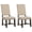 Beige, Smokey Black, variant on Twain Upholstered Dining Side Chair Beige (Set of 2)