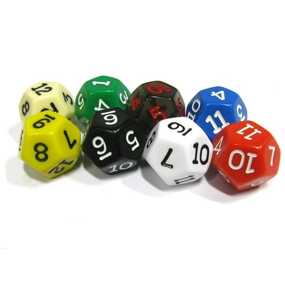 Opaque Jumbo Polyhedral Die (12 sided)