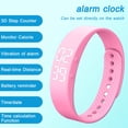 thumbnail image 3 of Non-Bluetooth Fitness Tracker Watch Pedometer Digital Step Counter Calorie Counter Distance Activity Tracker Alarm LED Fitness Watch IP65 Water Resistance, 3 of 7