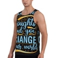 thumbnail image 2 of Pofeuu Not All Those Who Wander Are Lost 2 Print Men's Workout Tank Tops Sleeveless Muscle Gym Shirt Quick Dry-Large, 2 of 7