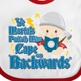 thumbnail image 4 of Inktastic Ye Mortals Putteth Mine Cape on Backwards&reg; Boys or Girls Baby Bib, 4 of 4