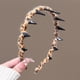 thumbnail image 1 of Diademas con dientes de leopardo, peine, aro de plástico, bandas para el cabello con dientes en forma de U, aro para el cabello con dientes ondulados, tazón de silicona de forma exquisita, 1 of 5