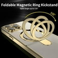 thumbnail image 2 of for iPhone 15 Pro Max Case Magsafe with Invisible Magnetic Kickstand Plating 10FT Shockproof Soft Rubber Clear Protective Phone Case (Gold), 2 of 12